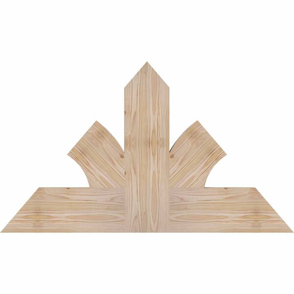 Ekena Millwork Richland Smooth Timber Gable Bracket, Douglas Fir, 36"W x 21"H x 1 1/2"D x 5 1/2"F, 14/12 Pitch GBW036X21X0206RIC00SDF - main